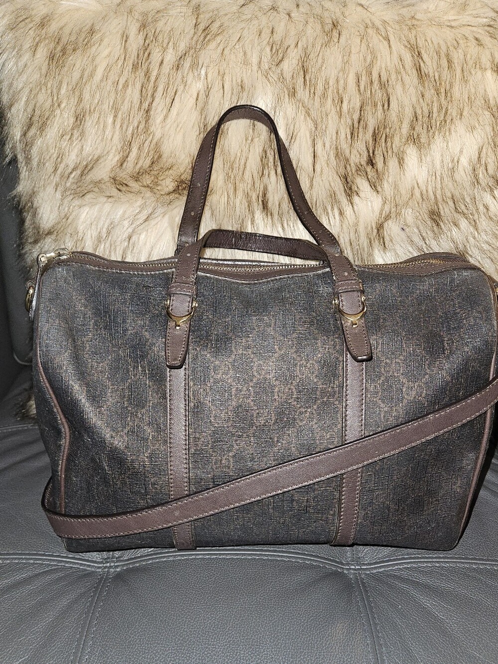 Gucci Coated Canvas Boston W/ Strap
